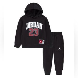 Jordan Black Hoodie and Jogger Set